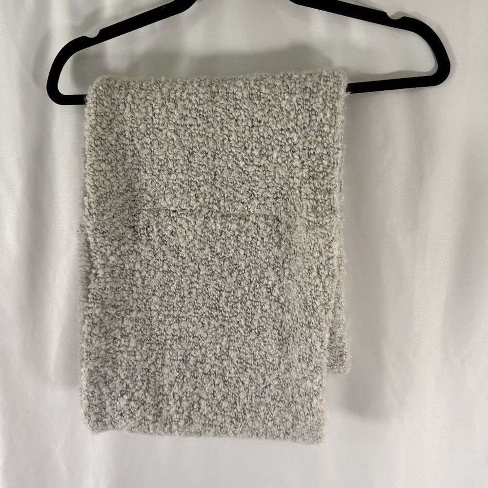 Bickley Mitchell Wool Alpaca Blend Circle Scarf Women's Grey Knit Plush Lined